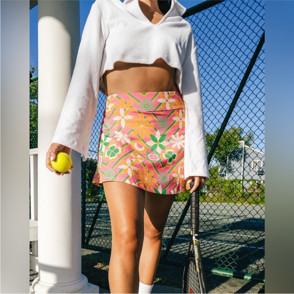 Kenny Flowers Pink Floral Tennis Skort